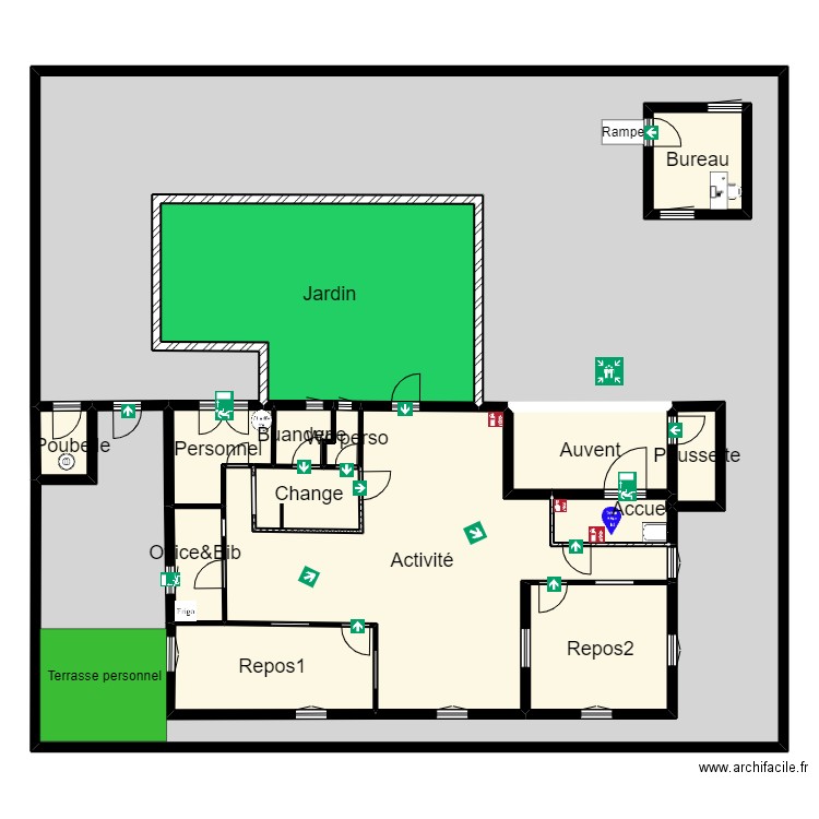 sollies-ville 1 05/0722 EVAC. Plan de 15 pièces et 375 m2