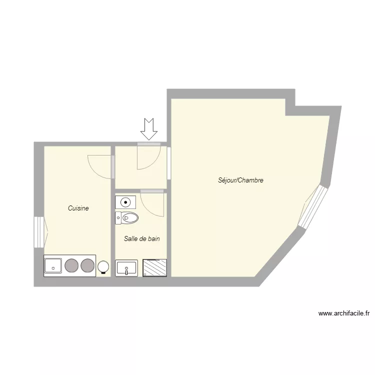 HUGET meublé. Plan de HUGET meublé. Plan de