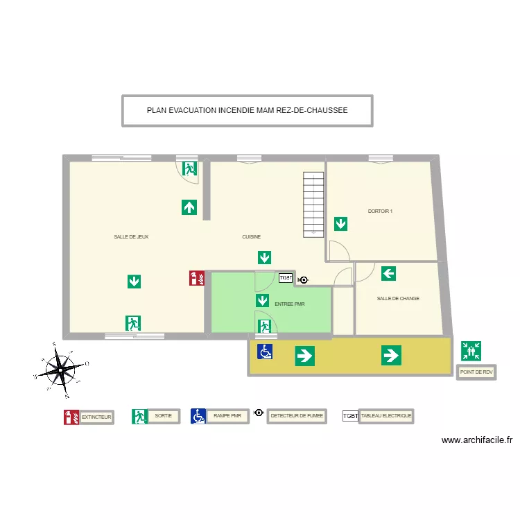 PLAN D'EVACUATION INCENDIE MAM. Plan de 