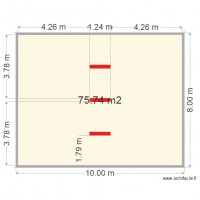 plan officielle   vue de dessu dalle avec emplacement porteur   