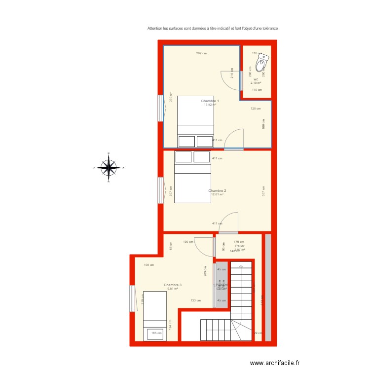 BI 2555 étage côté. Plan de 0 pièce et 0 m2