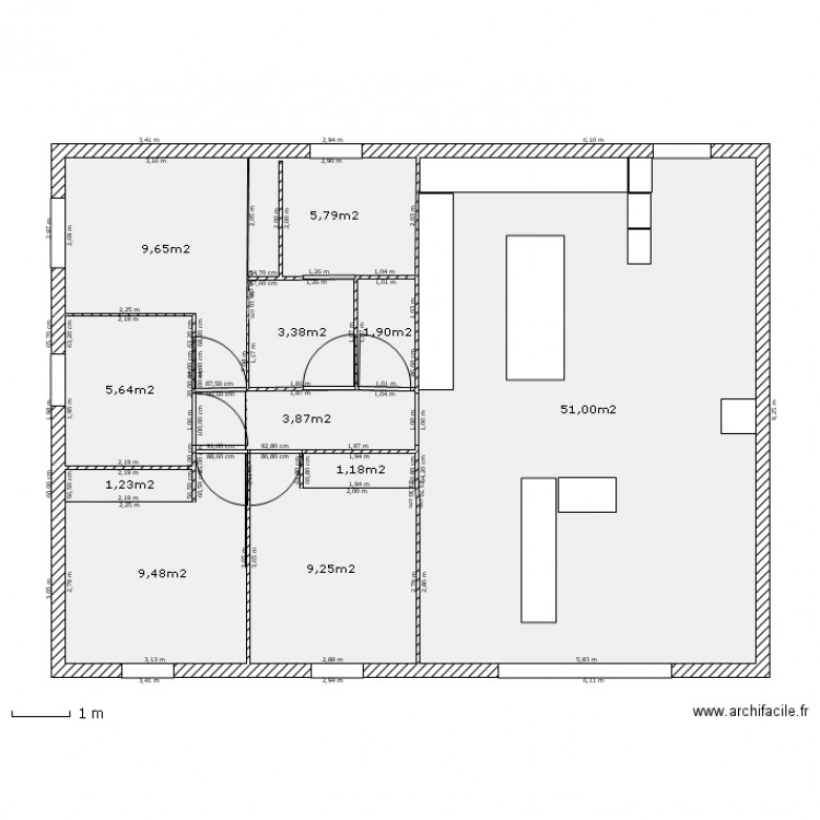 maison 100m2. Plan de 0 pièce et 0 m2