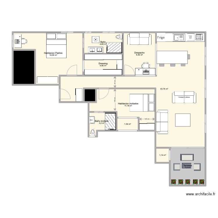 PSJ Atc apres visite. Plan de 12 pièces et 108 m2