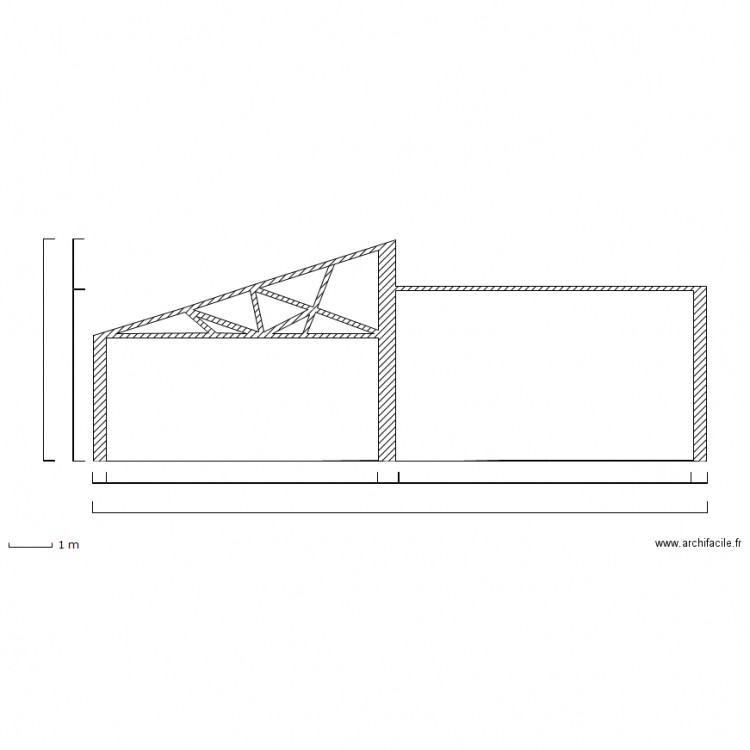 Coupe. Plan de 0 pièce et 0 m2