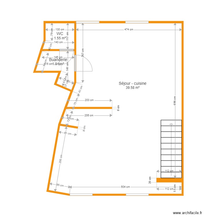 Guabello  Etage. Plan de 0 pièce et 0 m2