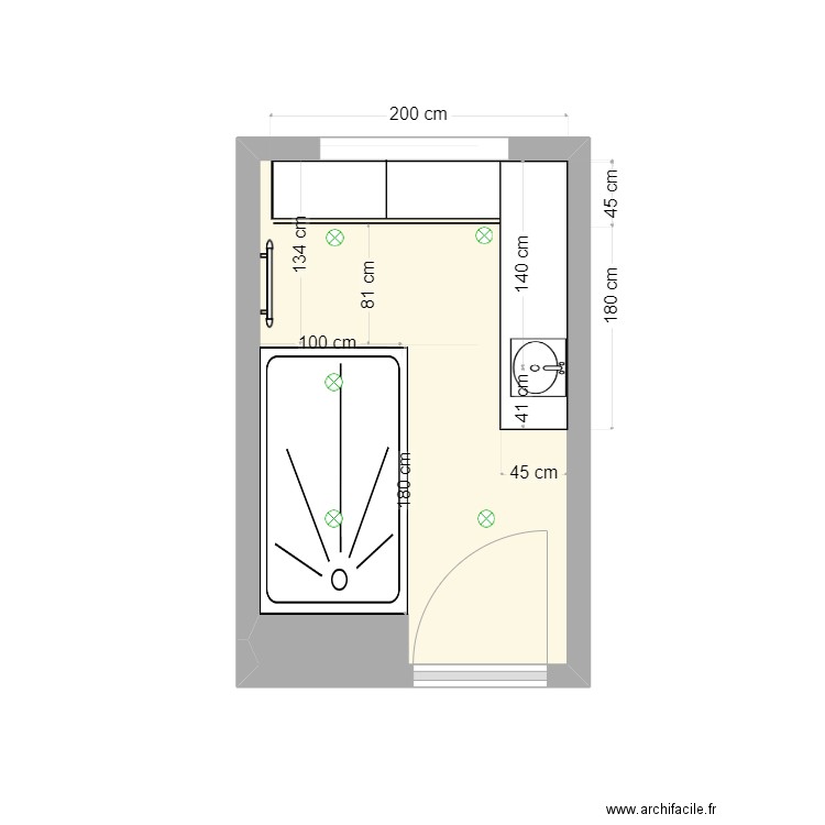 Dominique Laure. Plan de 1 pièce et 7 m2