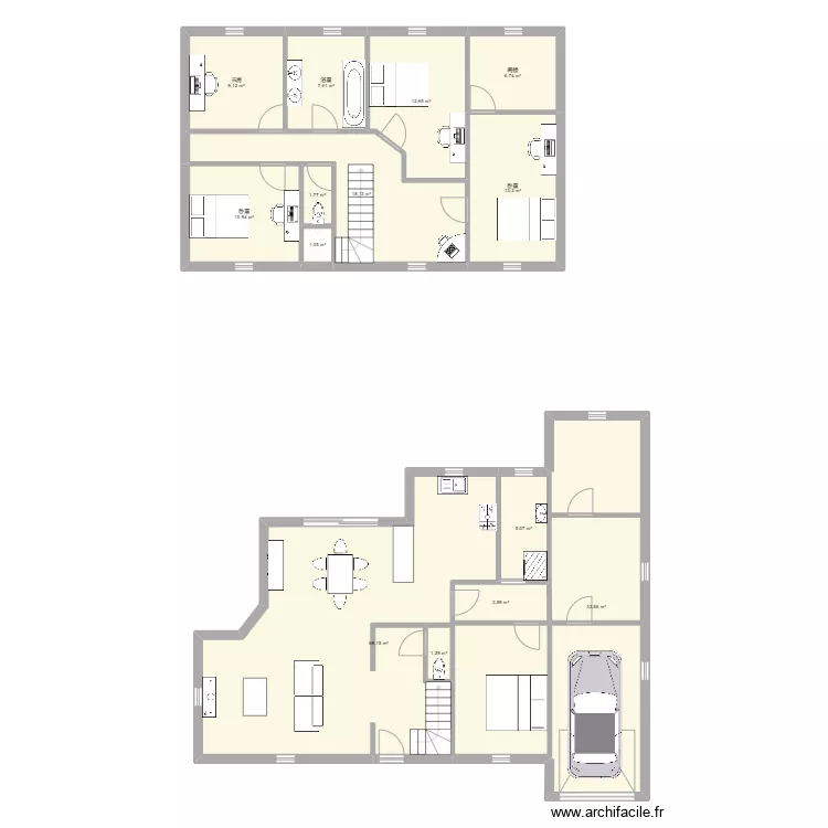 maison 2. Plan de 