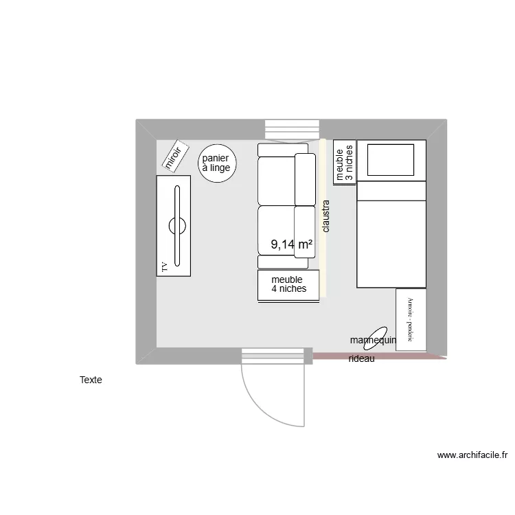 Plan de sol 4. Plan de 1  et 9 m²