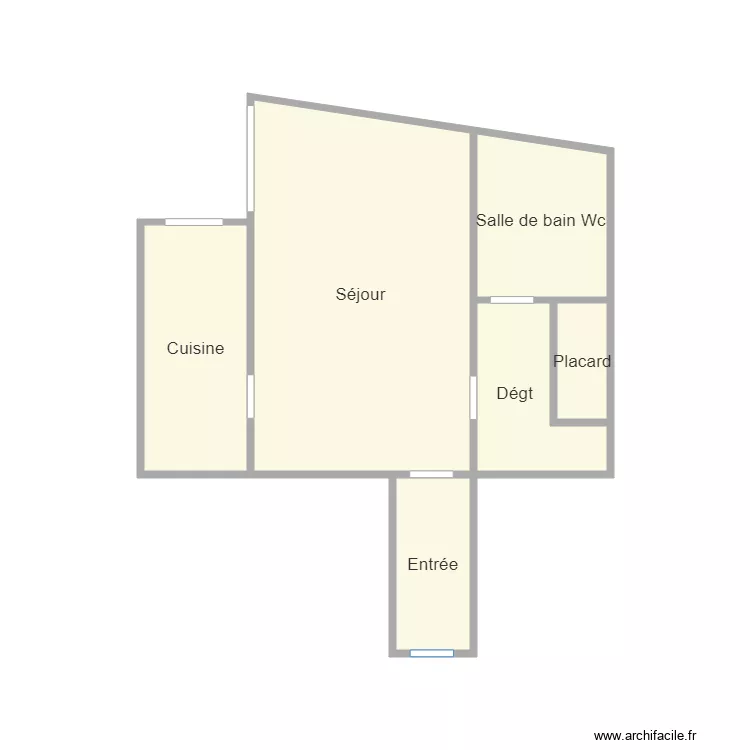 Appartement 6&egrave;me &eacute;tage droite Ascenseur Lot 123. Plan de 