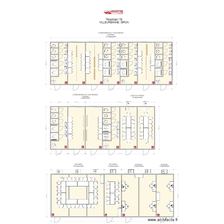SEEM tram T6 Villeurbanne / Bron COMPLET. Plan de 0 pièce et 0 m2