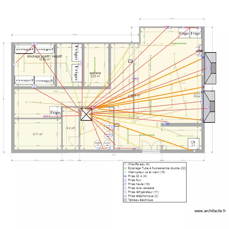 plan cuisine am&eacute;nag&eacute;e electric. Plan de 