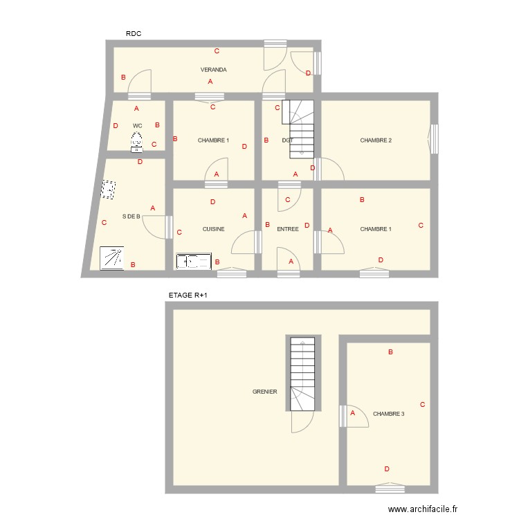 berneron. Plan de 0 pièce et 0 m2