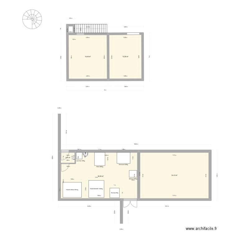 TBS 4. Plan de 5 pièces et 107 m2