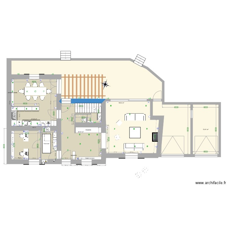 RDC Extension. Plan de 0 pièce et 0 m2