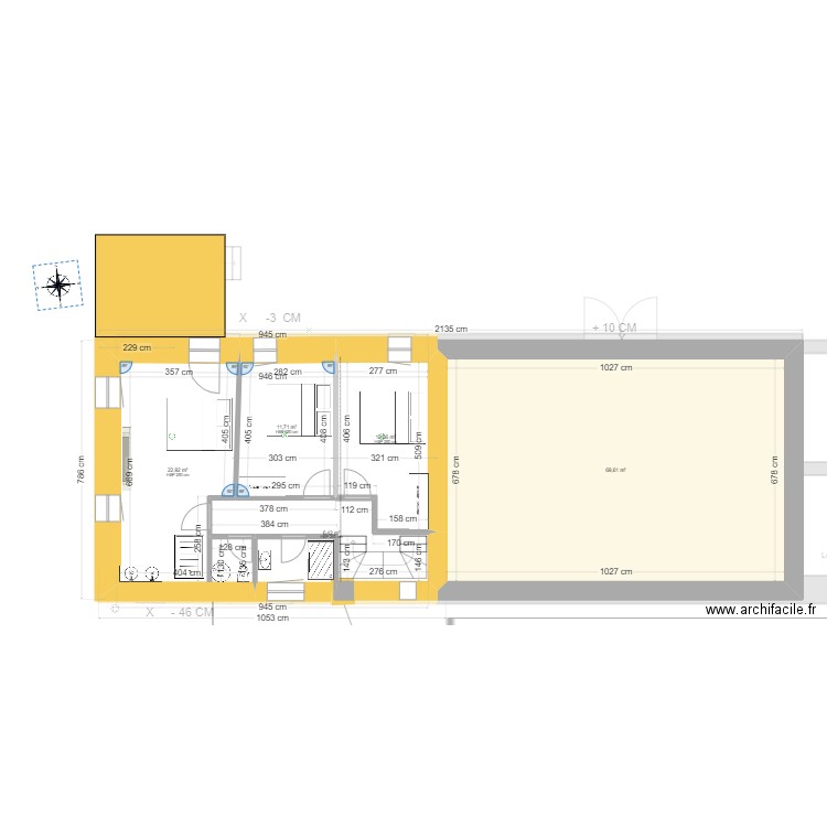 PLAN CHARGE NIVEAUX. Plan de 10 pièces et 401 m2