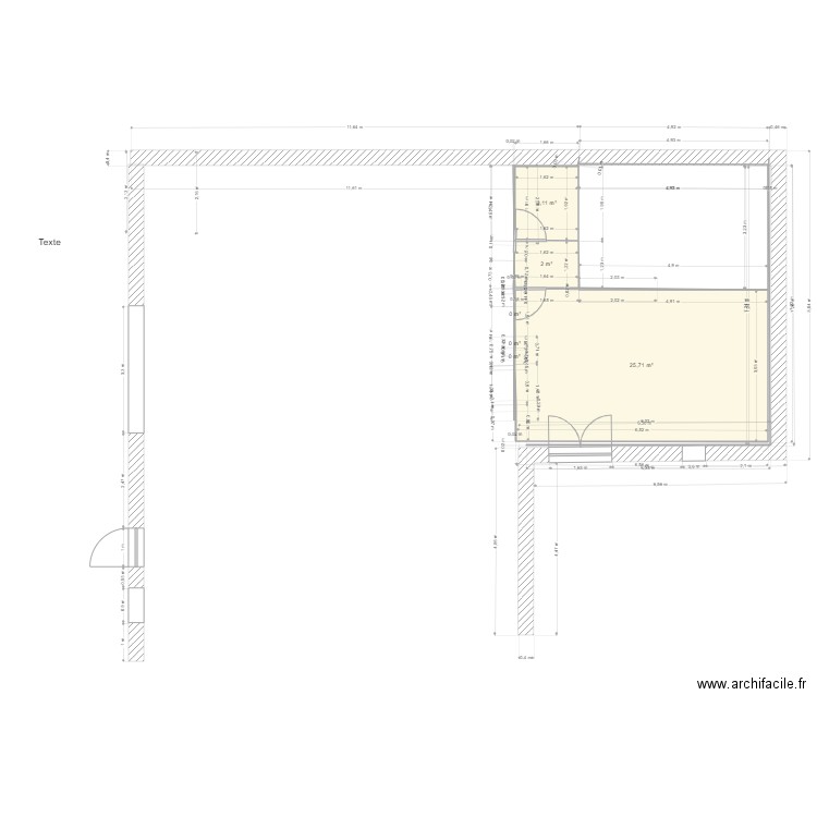 RDC Projet. Plan de 0 pièce et 0 m2