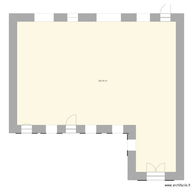 Maison Beaupuy. Plan de 1 pièce et 109 m2