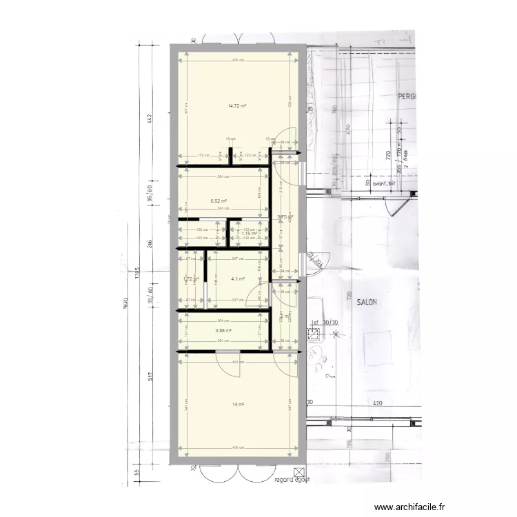 chambres Royan actuel. Plan de 