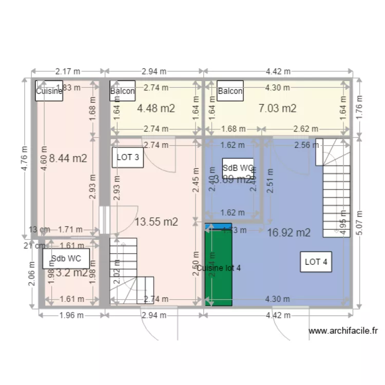 CrtdeuxiemeEtagePlanCuisine. Plan de 