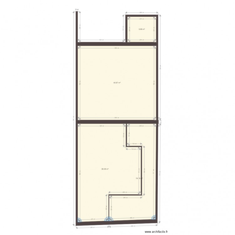 coupe Canevas. Plan de 0 pièce et 0 m2