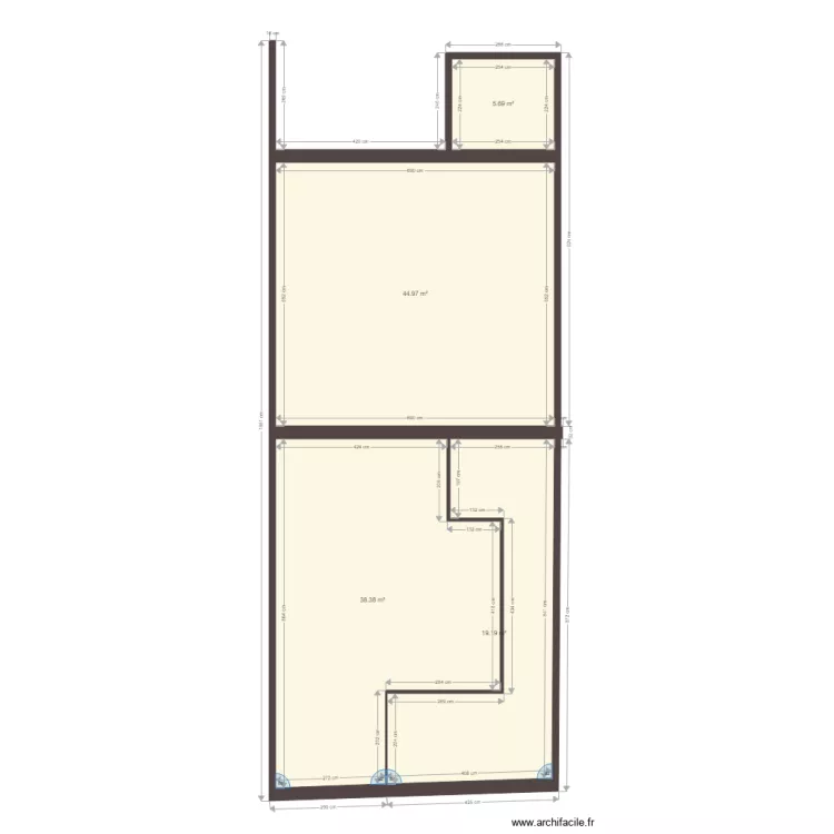 coupe Canevas. Plan de 