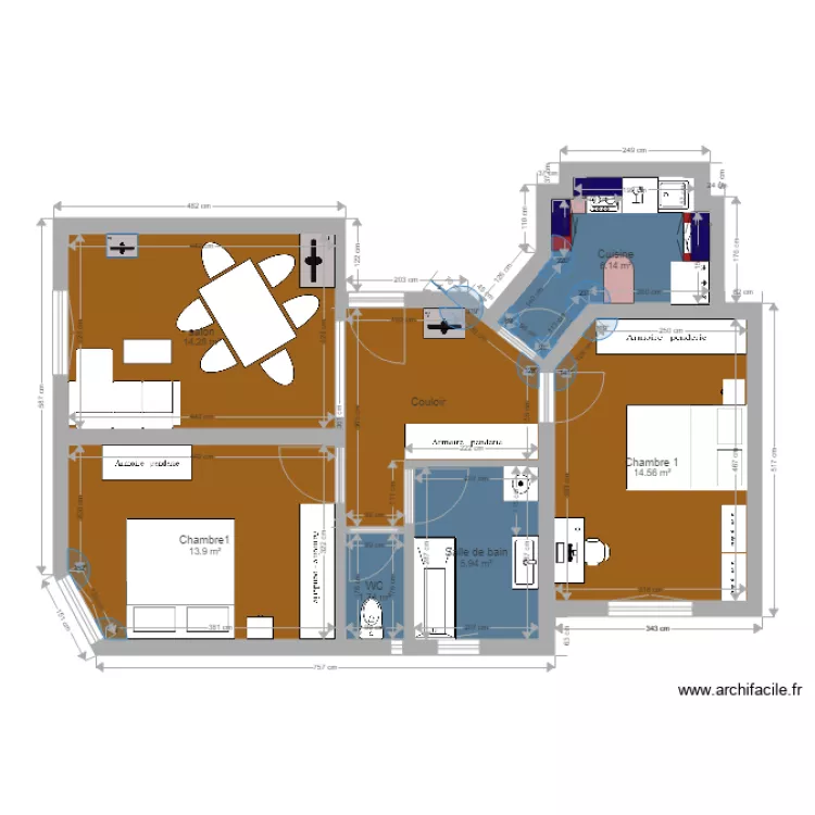 Bel Air cuisine 3. Plan de Bel Air cuisine 3. Plan de