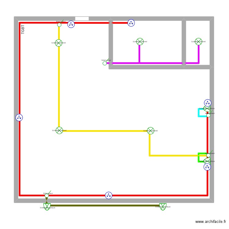 Givry Vincent RDC. Plan de 7 pièces et 139 m2