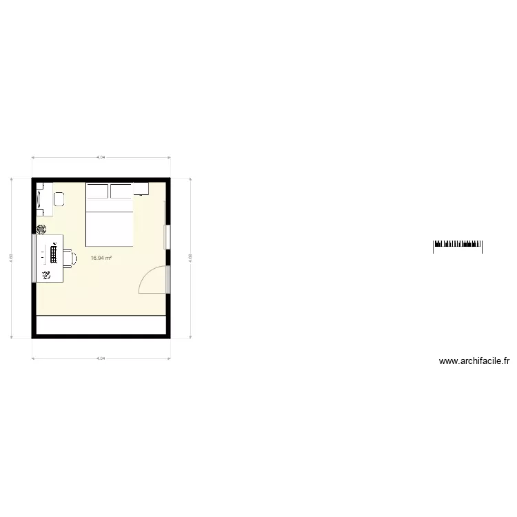 chambre justine. Plan de 