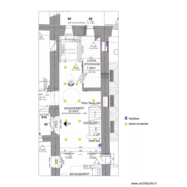 Accueil B Plan &eacute;clairage. Plan de 