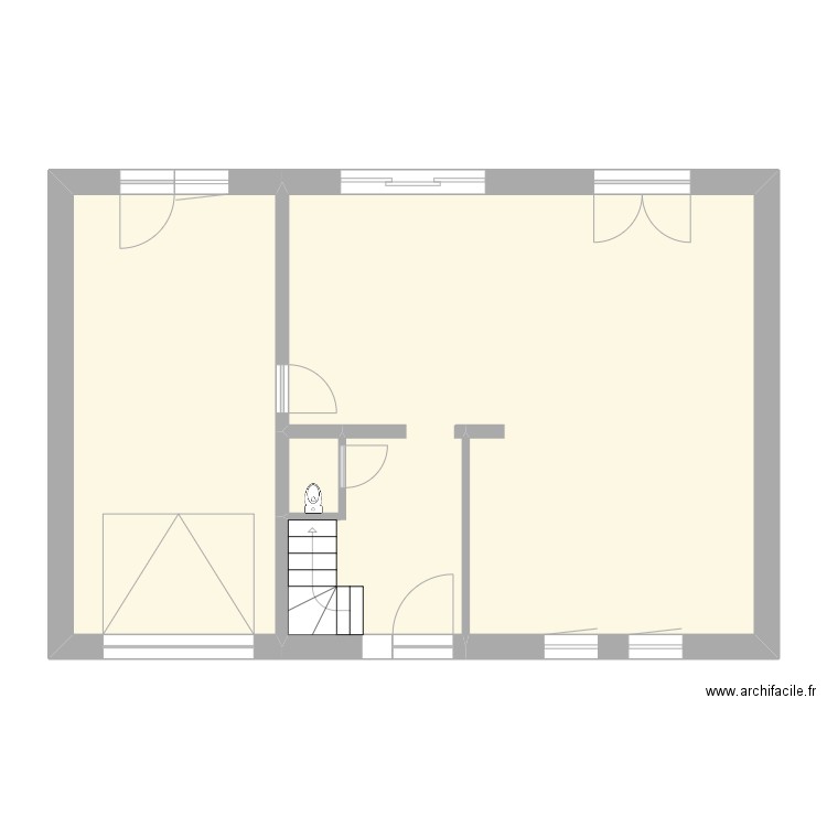 rez de chaussée. Plan de 0 pièce et 0 m2