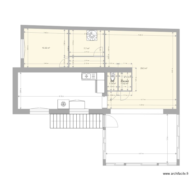 SAINT ROMAIN original étage. Plan de 0 pièce et 0 m2