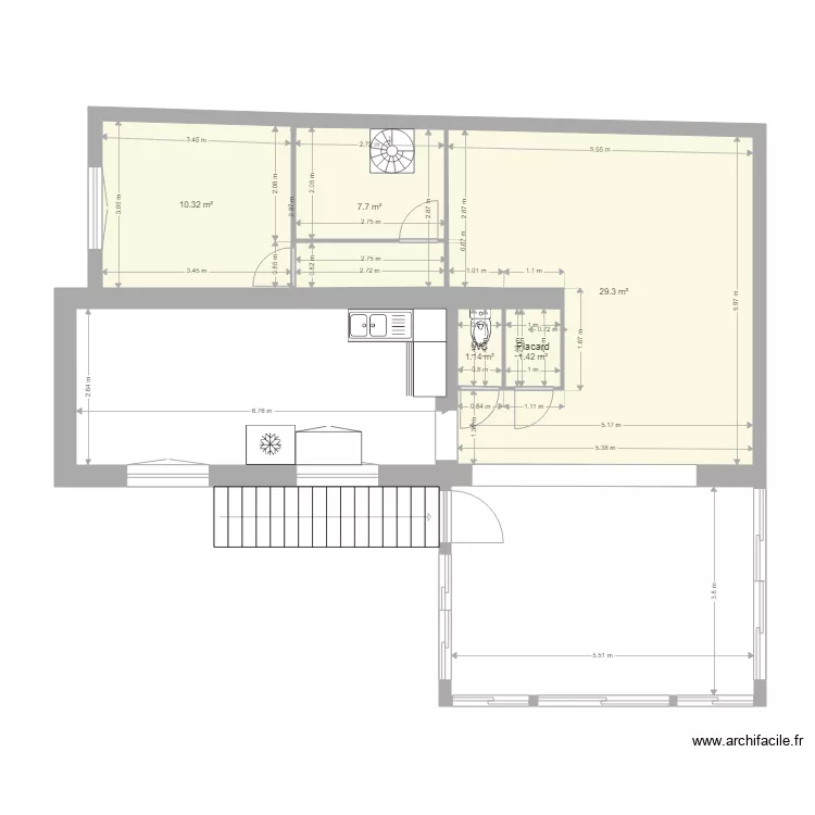 SAINT ROMAIN original &eacute;tage. Plan de 