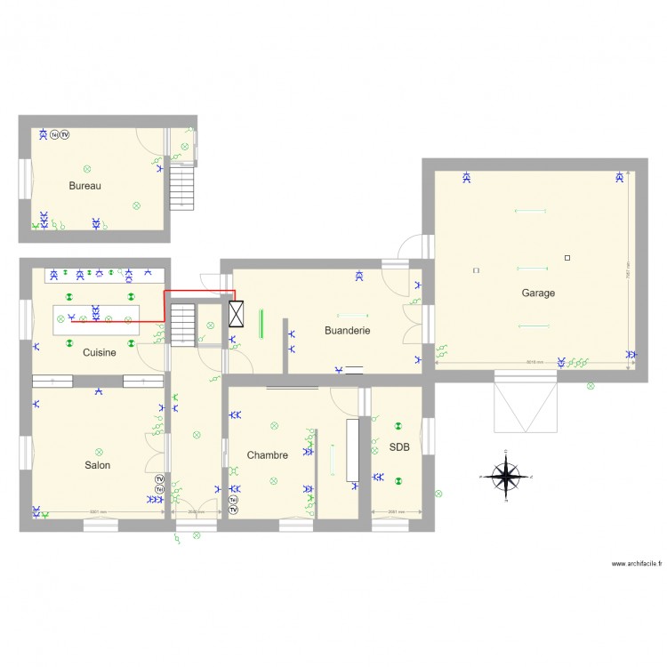 Prise lave vaisselle. Plan de 0 pièce et 0 m2