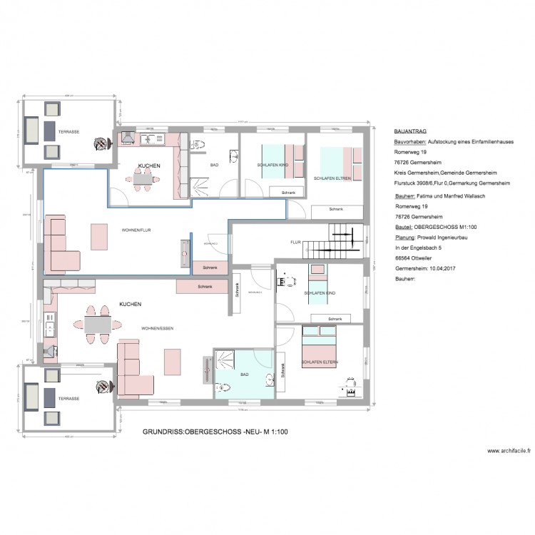 Wallasch 1 er etage projet 4. Plan de 0 pièce et 0 m2