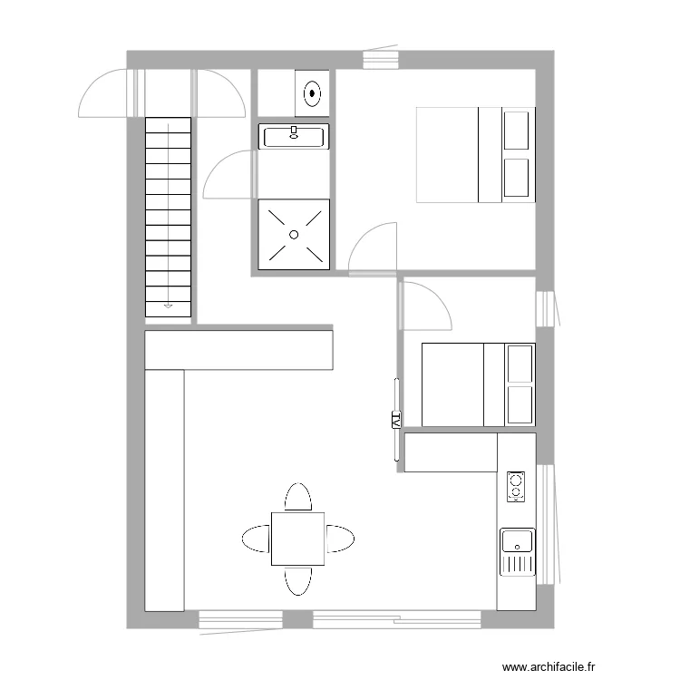 120M2 VILLA. Plan de 