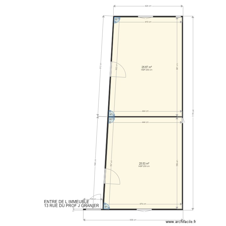 prof granier. Plan de 0 pièce et 0 m2