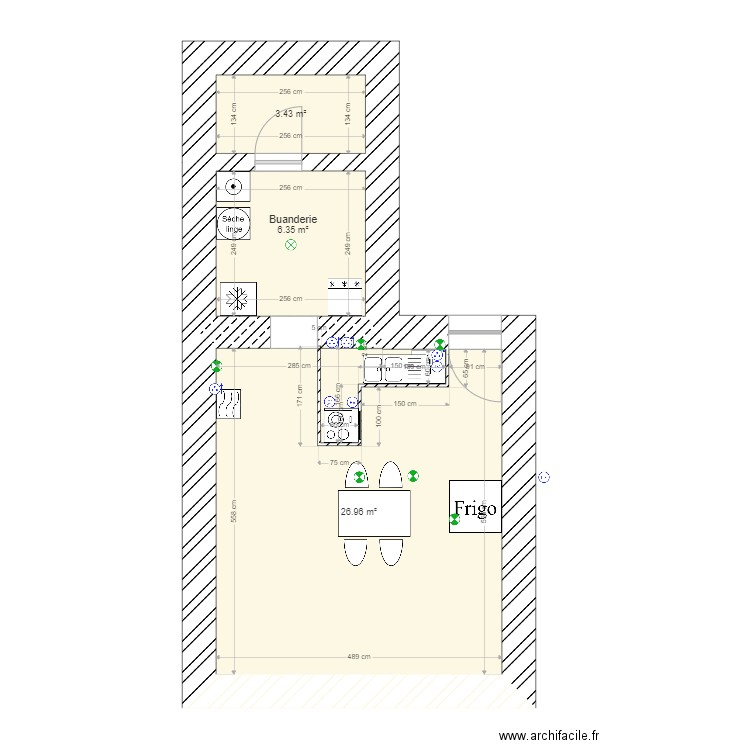 CUISINE fercé. Plan de 0 pièce et 0 m2