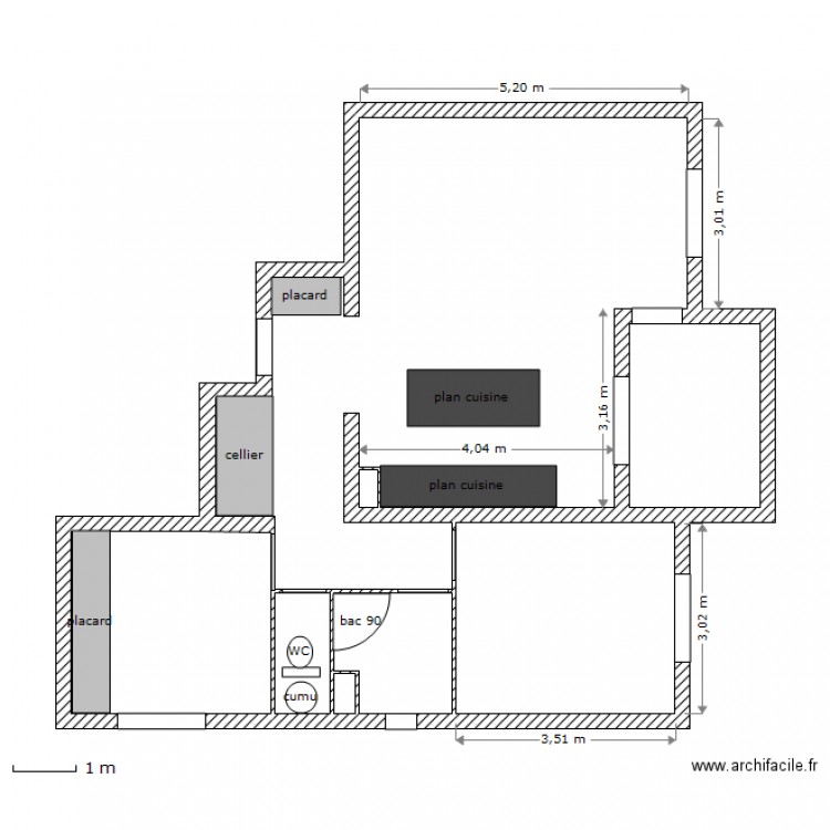 appart. Plan de 0 pièce et 0 m2