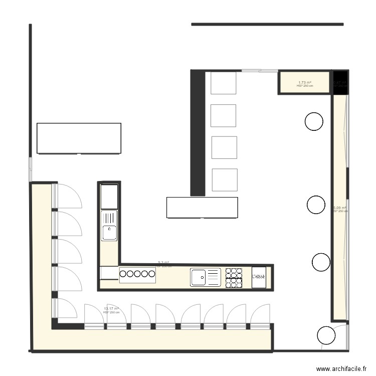 BAR RESTO. Plan de 0 pièce et 0 m2