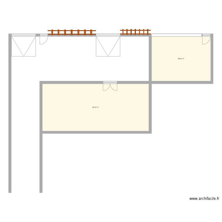 Maison devant pergola. Plan de 0 pièce et 0 m2