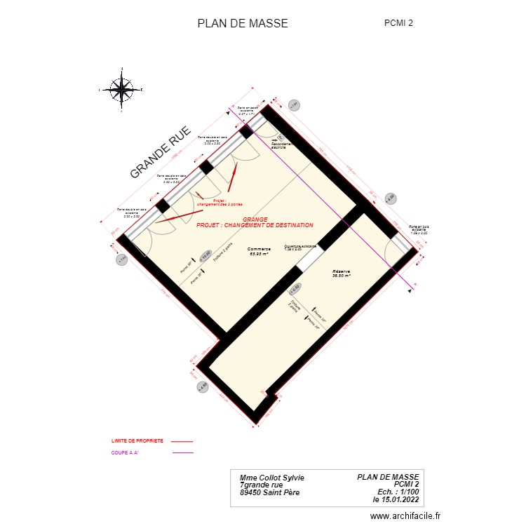 7pcmi 2. Plan de 2 pièces et 102 m2