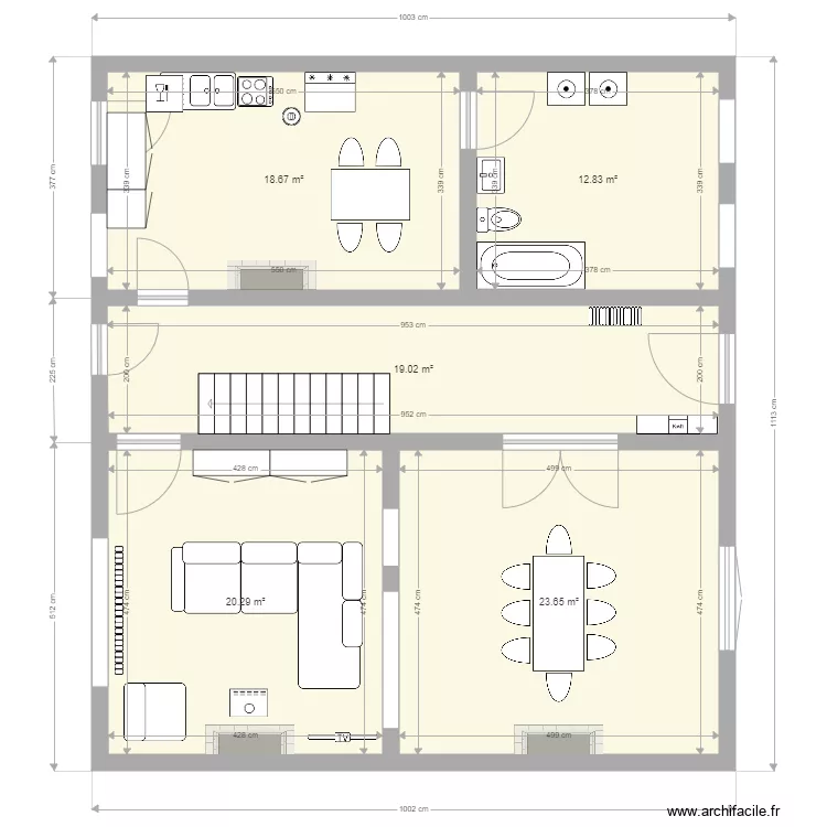 rez jurbise meublé. Plan de rez jurbise meublé. Plan de