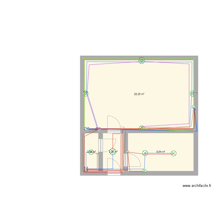 studio. Plan de 0 pièce et 0 m2