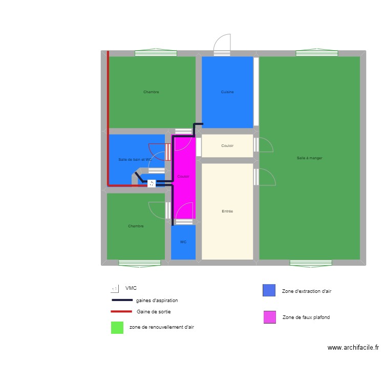 VMC Jean-Louis Van Heuckelom. Plan de 9 pièces et 108 m2