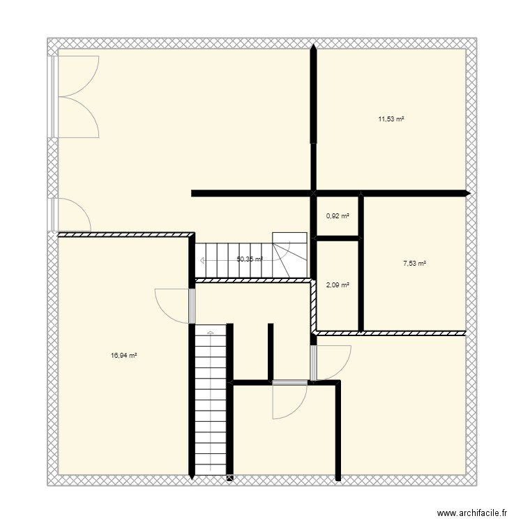 plan 2. Plan de 6 pièces et 89 m2