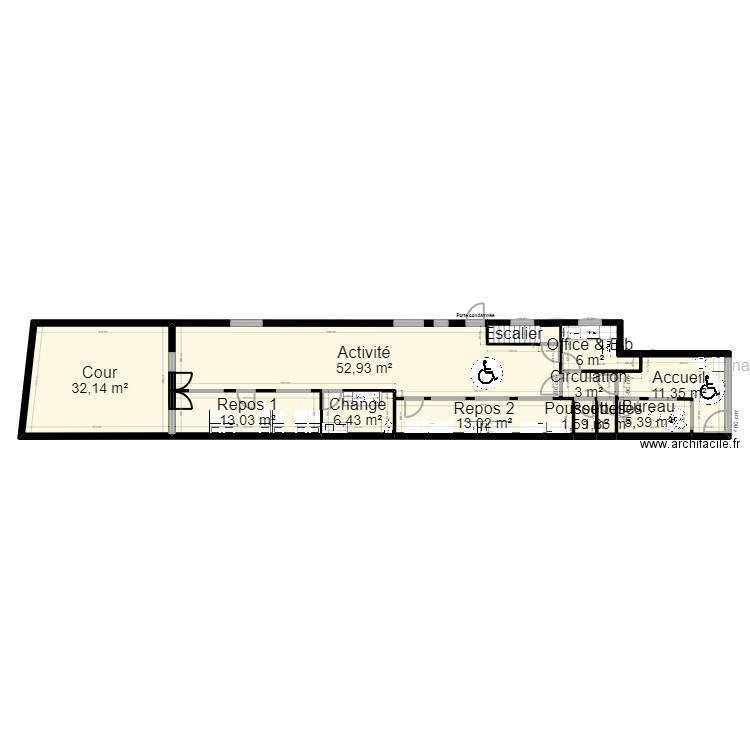 94 St Maur 65 Foch Projet rectif V3 Jordan. Plan de 20 pièces et 177 m2