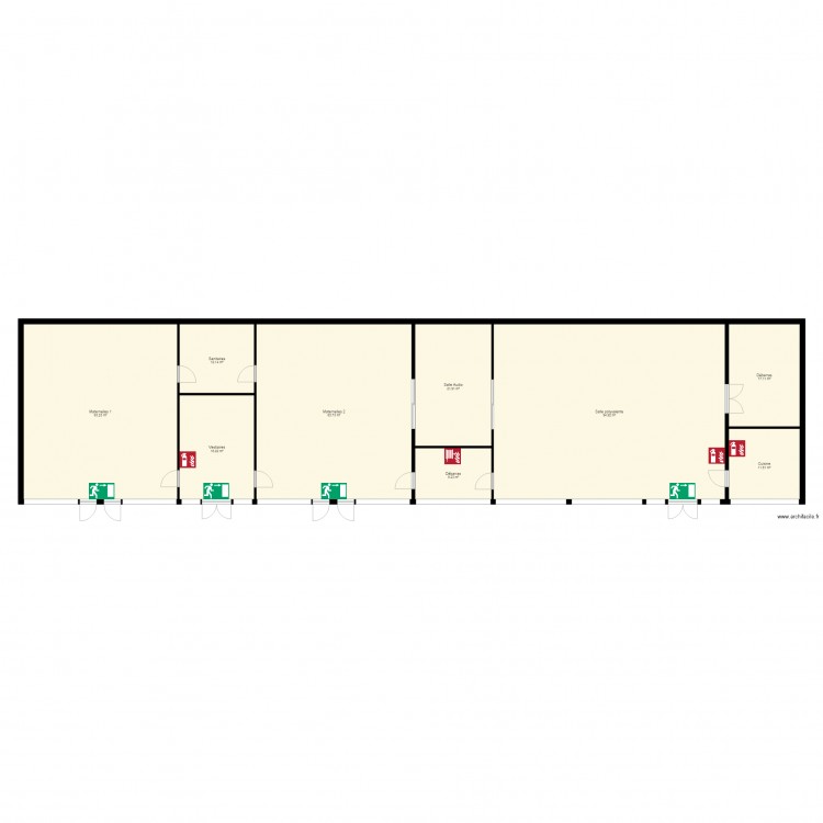 ancienne aile Chiny. Plan de 0 pièce et 0 m2