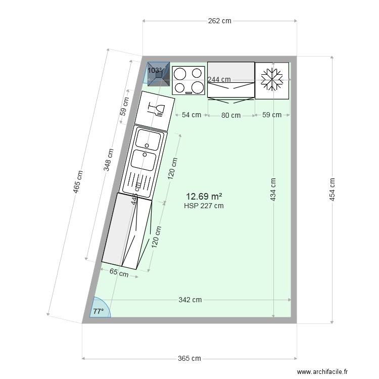plan cuisine . Plan de 0 pièce et 0 m2