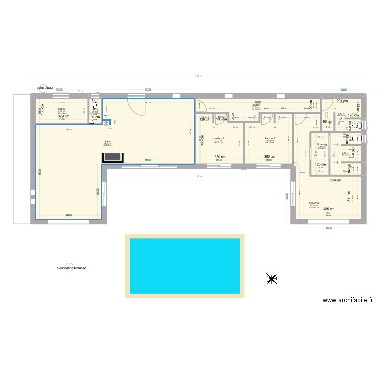 chioti 3 new / definitif / plaquiste 2 cotes. Plan de 10 pièces et 147 m2