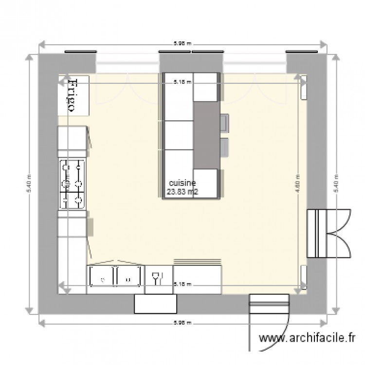 cuisine gontaud. Plan de 0 pièce et 0 m2